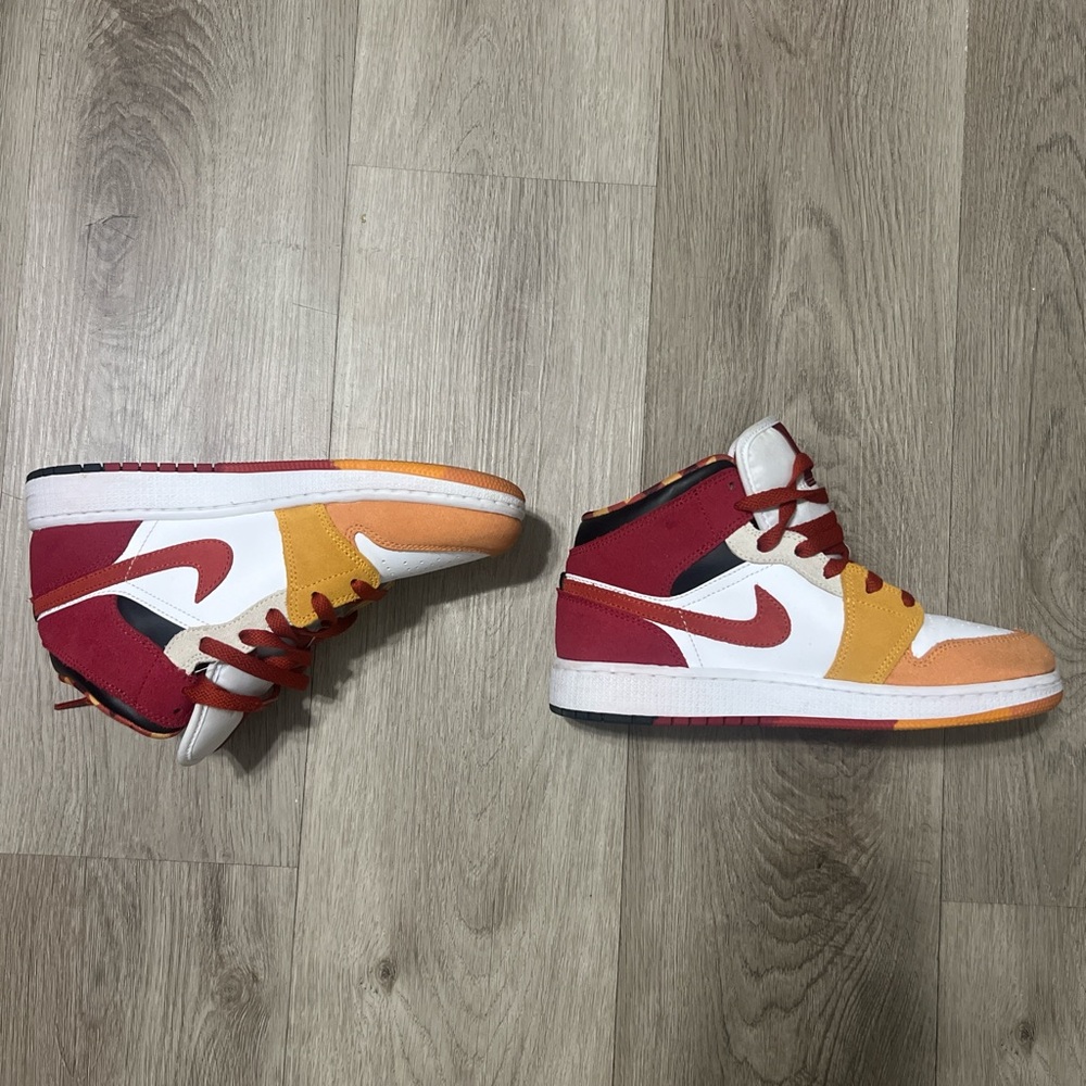 Jordan Red and Orange Sneakers
